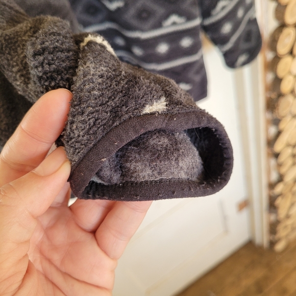 RARE Patagonia Synchilla Gray Aztec Fleece Snap Puilover Sweater Size Small - Picture 4 of 7